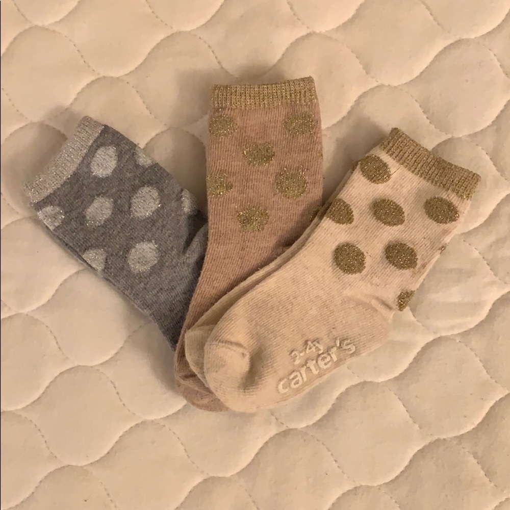 Carters Toddler Girls 3 pack Socks